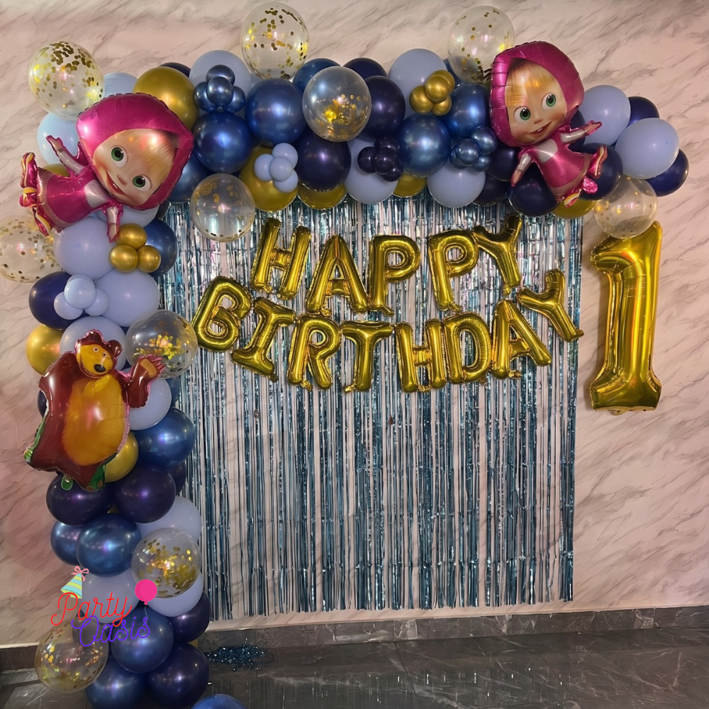 Masha and the Bear  Birthday Balloon Extravaganza for boy