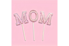 3pcs pearl birthday cake topper set pearl cake decorations