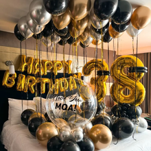 Luxury Birthday Hotel Room Decoration – Black & Gold Theme