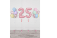 pastel and pink number helium bunch
