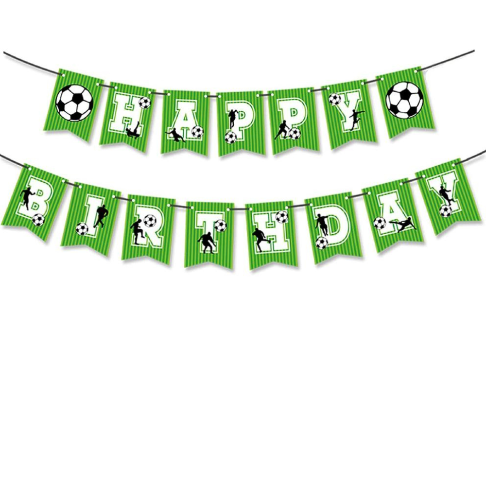 Football birthday banner soccer