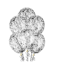 Black Confetti Balloons - pack of 10
