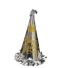 34 cm  Silver Birthday Party Hat