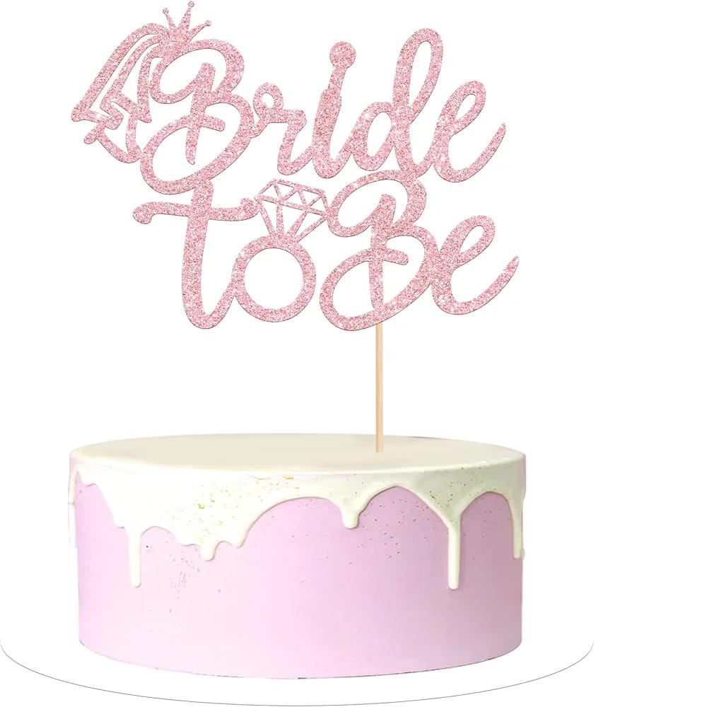 Bride to be cake topper pink color
