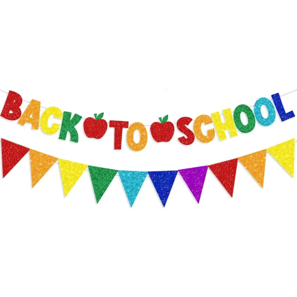 Back to school paper banner