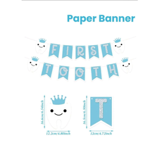 First tooth blue paper banner