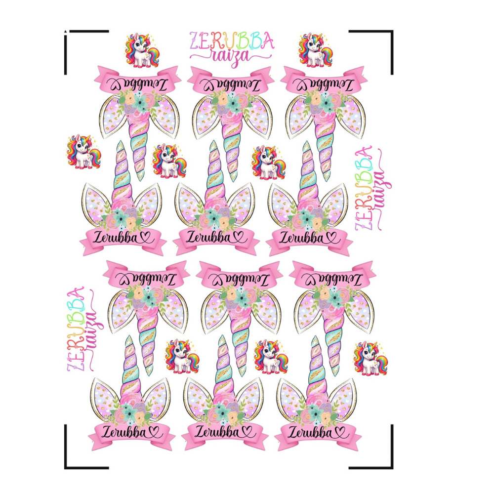 Personalized Kids School Name Labels - Unicorn theme