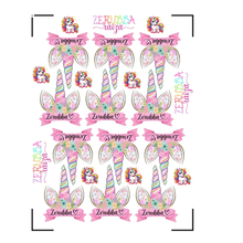 Personalized Kids School Name Labels - Unicorn theme