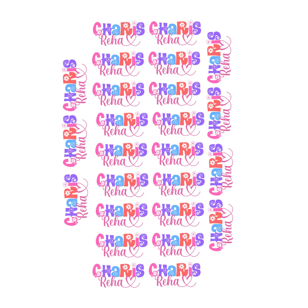 Personalized Kids School Name Labels - Floral theme