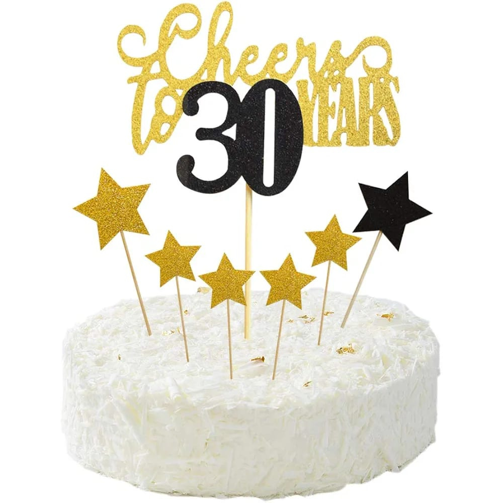 Cheers to 30 years cake topper