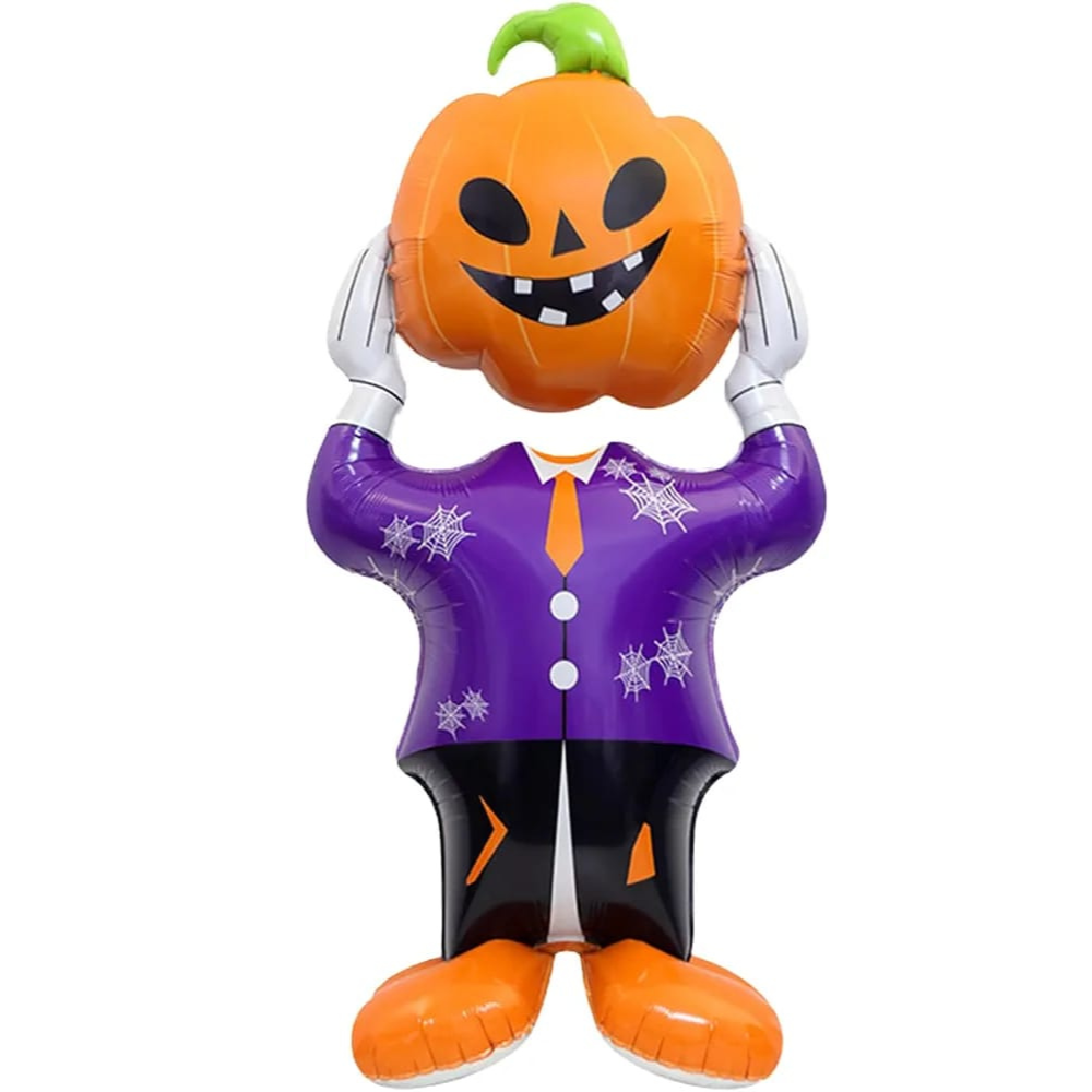 Pumpkin magical head spooky man