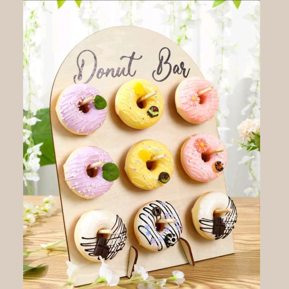 Arch style donut bar stand