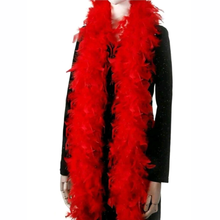 Red feather boa