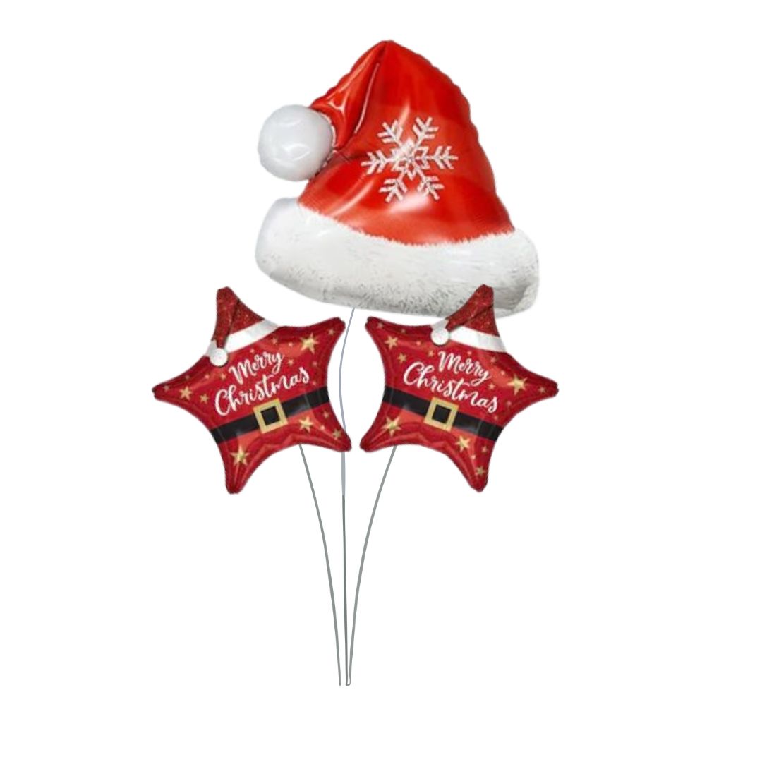 christmas cap helium balloons