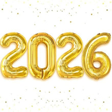 2026 Gold Number Foil Balloon 40 Inches
