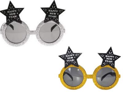 New year eye glass with stars