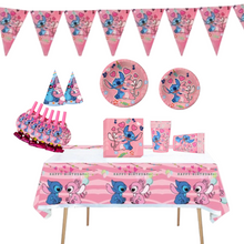 💖 Pink Lilo & Stitch Tableware Party Set – 1 Complete Party Kit