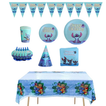 💖blue Lilo & Stitch Tableware Party Set – 1 Complete Party Kit