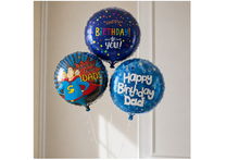 Happy birthday Dad blue helium bunch