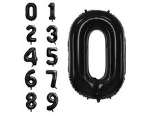 35inches black foil number balloons