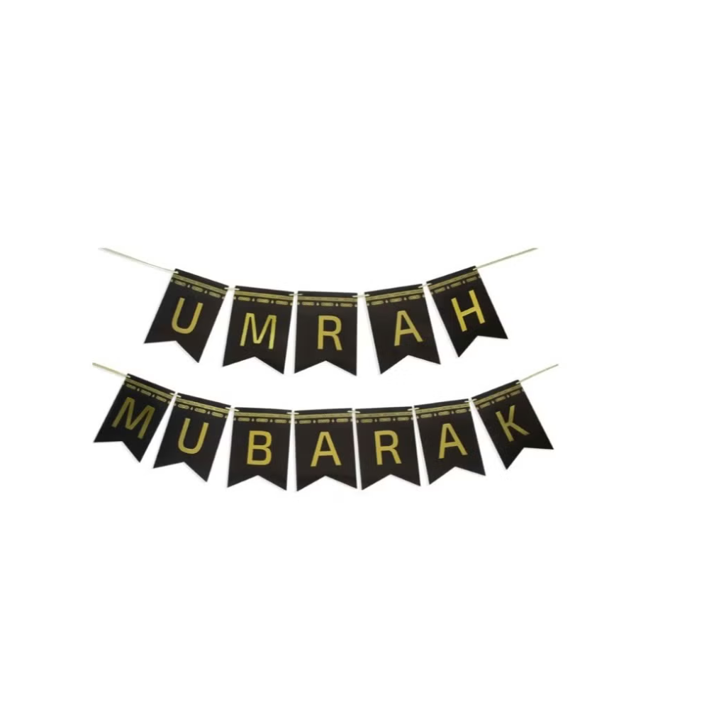 Umrah Mubarak paper banner
