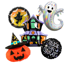 Spooky Scary Pumpkin Boo Helium Balloons - 5 Pcs