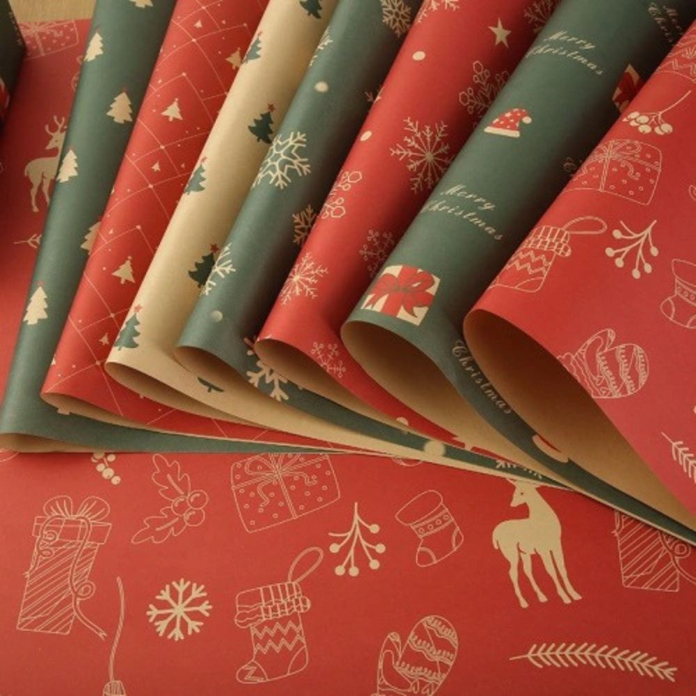 Christmas Wrapping Paper For Gift Pack of 6