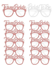 bride to be and team bride eye  frame props - pack of 12