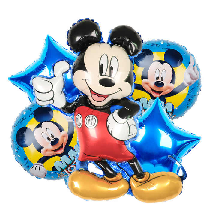 mickey 5 pcs foil balloons