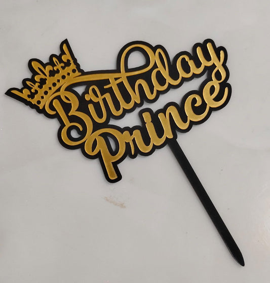 Birthday prince cake topper