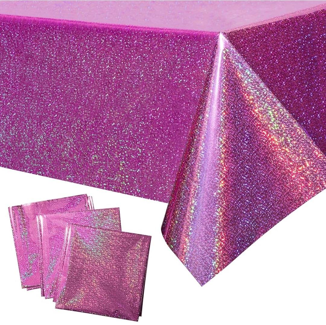 Hot Pink Glitter Table Cover – Party Oasis