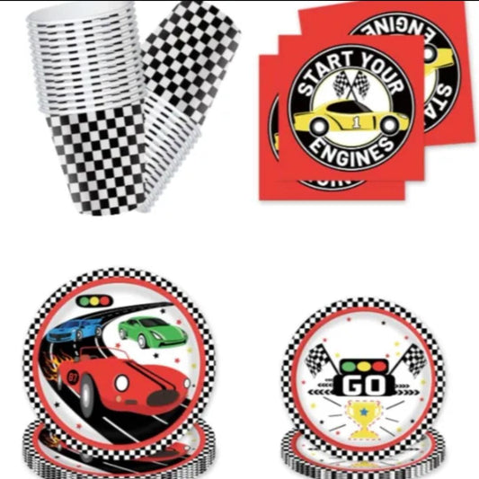 Racing Car Plates Cup Sets