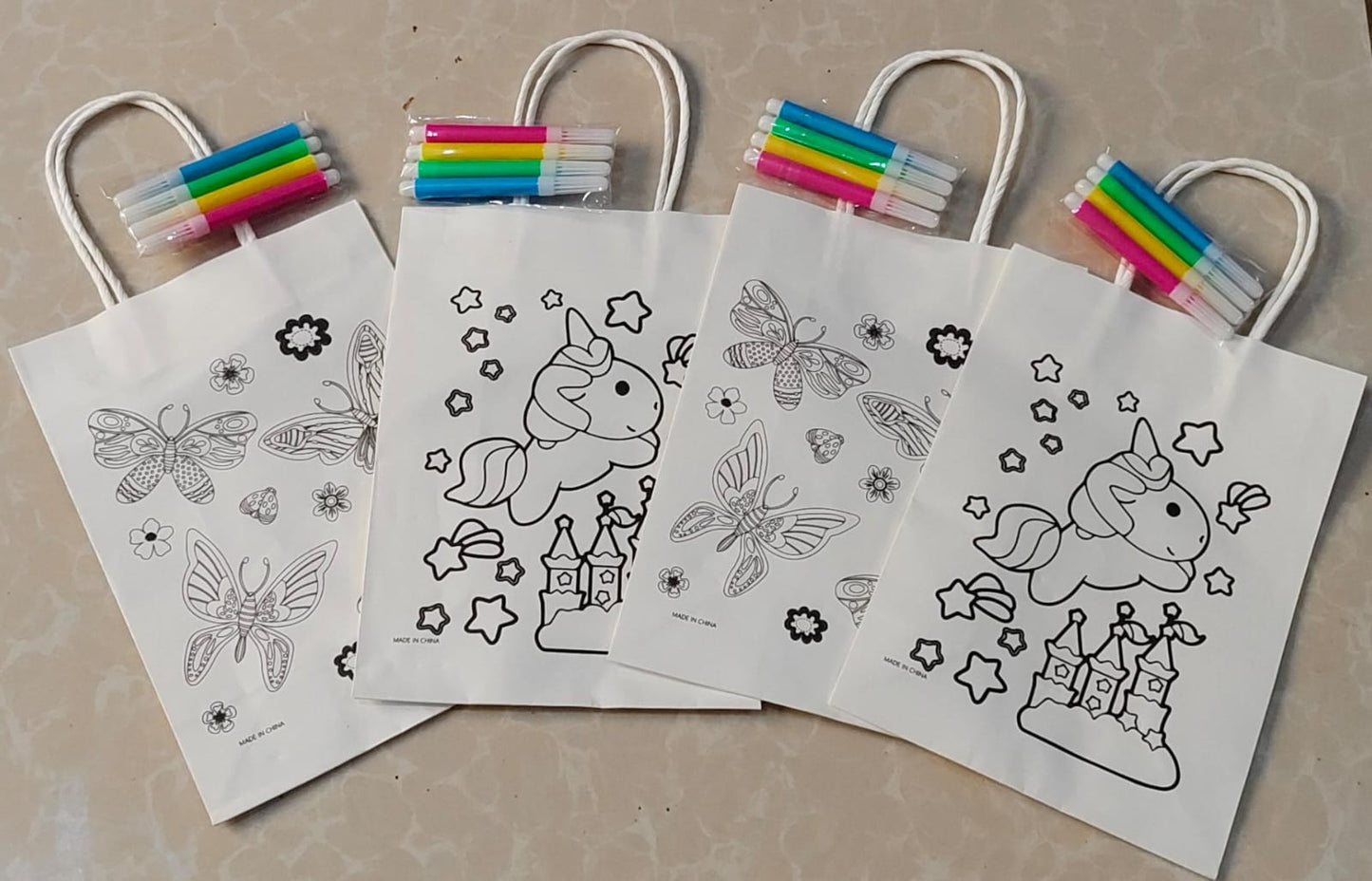 coloring bag with sketch pen -pack pf 4 - small