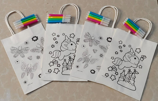 coloring bag with sketch pen -pack pf 4 - small