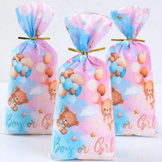 50 pcs gender reveal - boy or girl candy bag