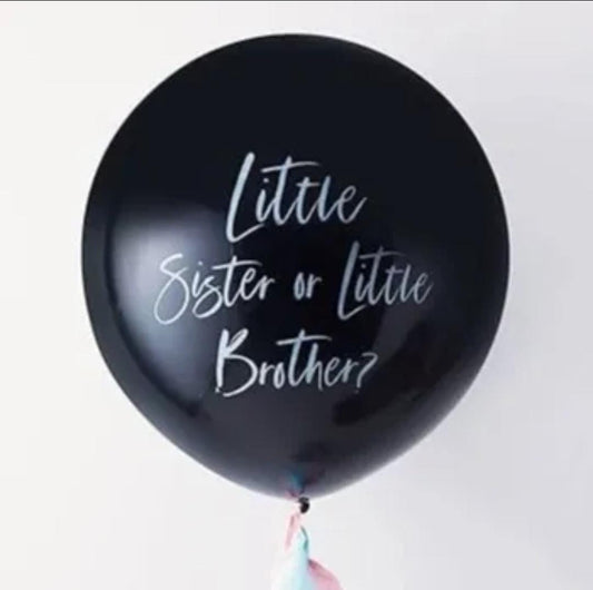 Little Sister Or Brother pop it balloon- Gender Reveal