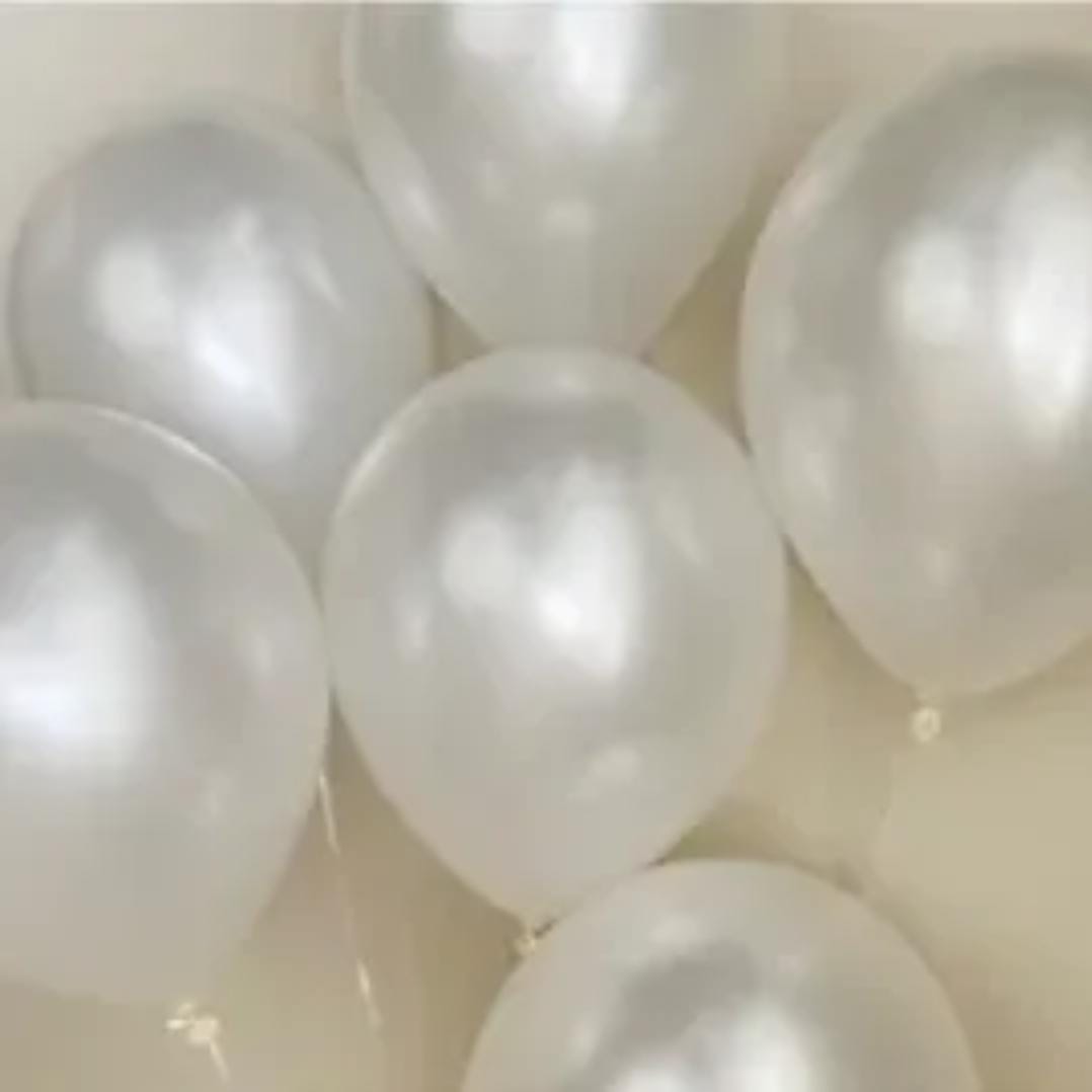 Pearl white balloons