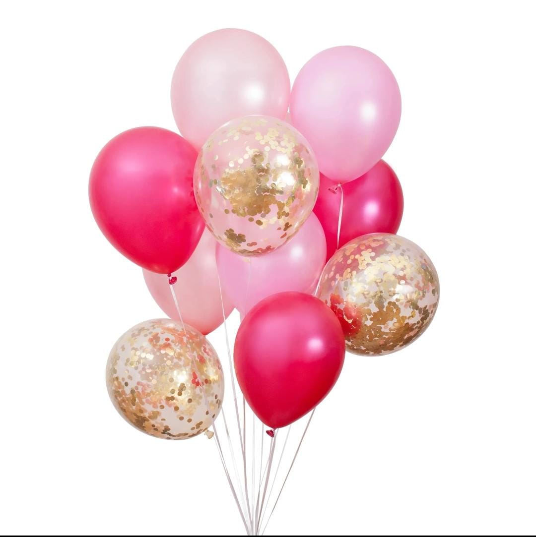 Pink Helium Filled Balloons