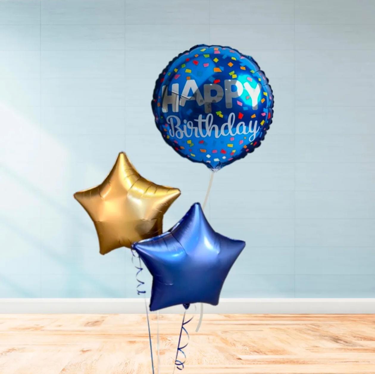 Blue Birthday Balloons