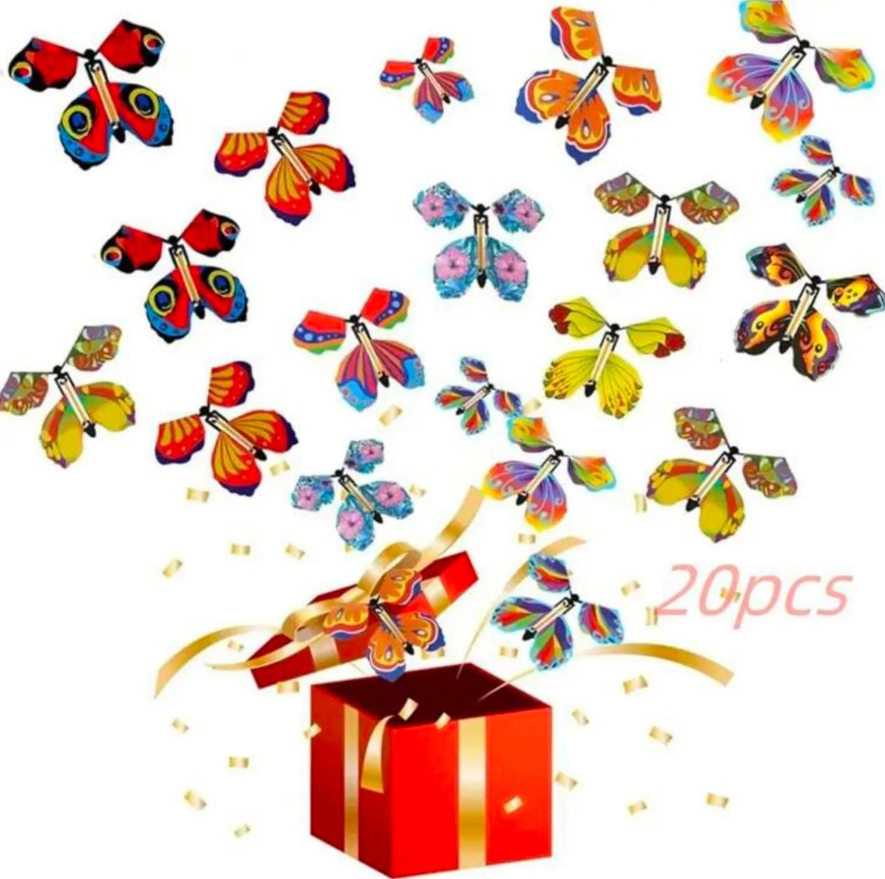 Wind-up Butterfly (Rubber Band)- pack of 5