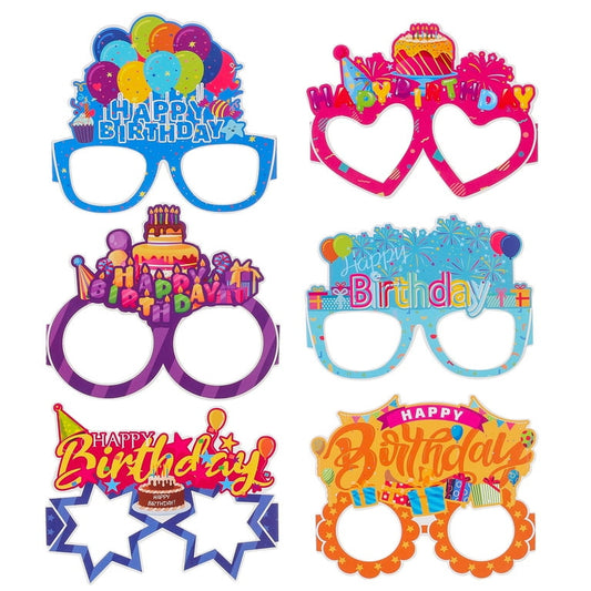 Fun Birthday Party paper Glasses – Set of 6