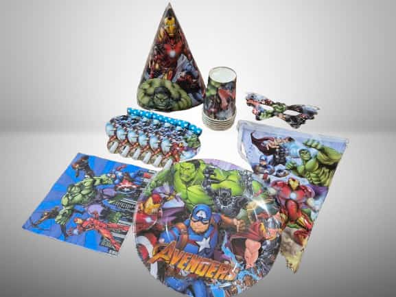 Avengers princess party set tableware -serves 6