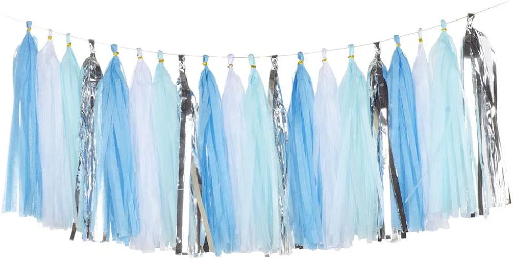 Blue shades tassels - 20 tassels