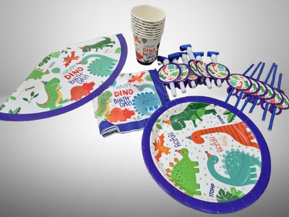 Dinosaur party set - serves 6