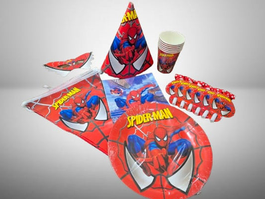 Spiderman web party set - serves 6