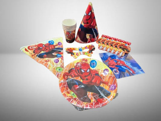 Spiderman party set - serves 6