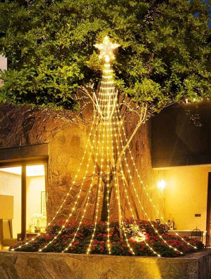 Christmas tree waterfall light 220 cm ( 198 lights)