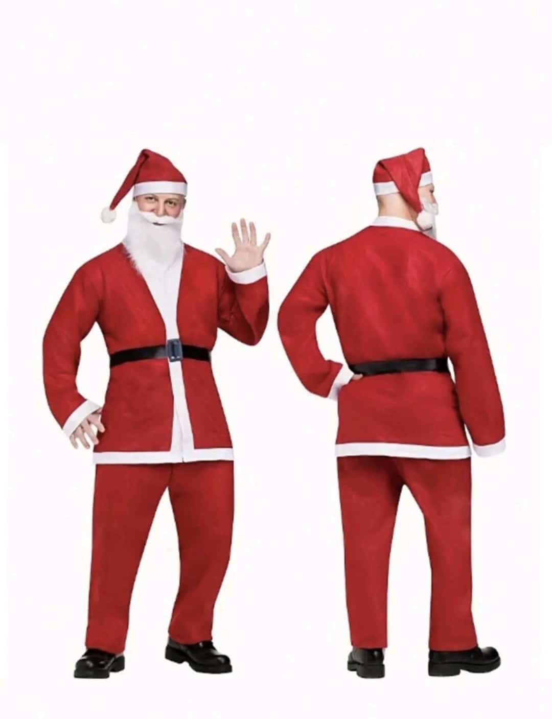 santa claus costume - free size - adult