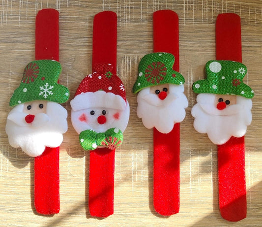 Christmas Wrist band pack of 4 - red green