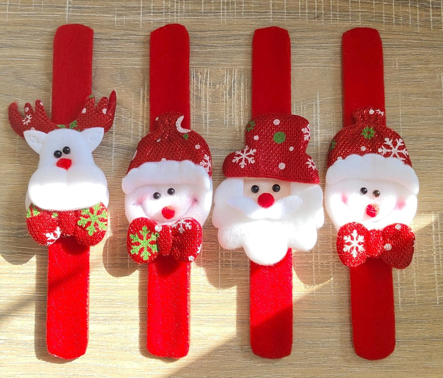 Christmas Wrist band pack of 4 - red